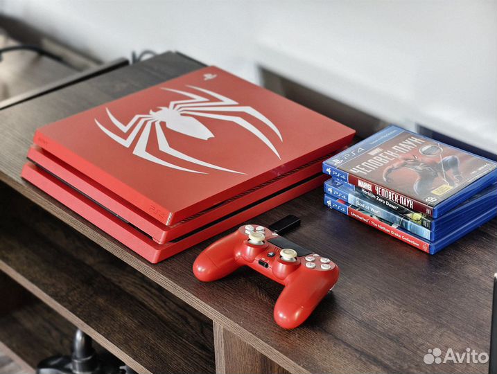 PlayStation 4 Pro Spiderman Edition (прошитая)