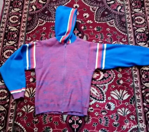 Советская кофта с капюшоном. ссср. винтаж