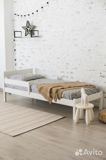 Кровать Сонечка, белая, массив