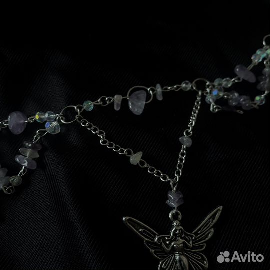 Ожерелье из аметиста ручной работы