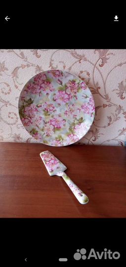 Блюдо с лопаточкой для торта новое