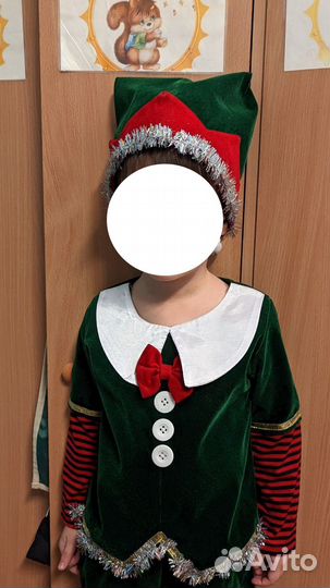 Новогодний костюм гнома эльфа 98 104