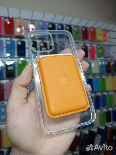 Кардхолдер Apple Leather Wallet Magsafe