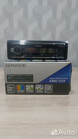 Магнитола 1 din kenwood KMM-123 Y