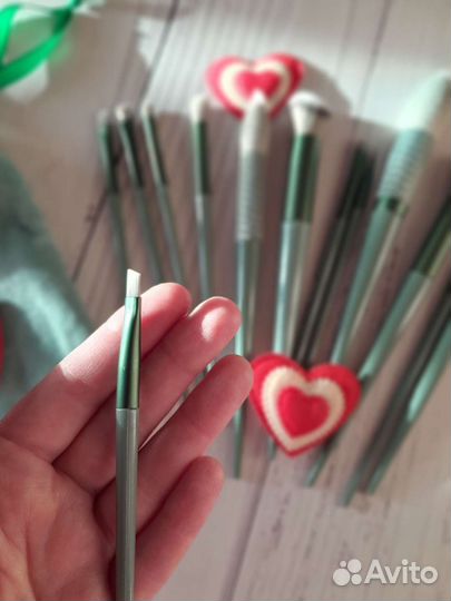 Кисти для Макияжа Новые в Мешочке Мятный