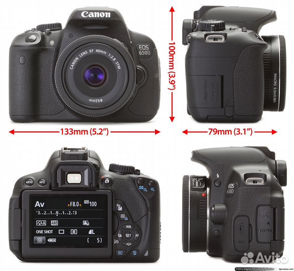 Фотоаппарат кенон 650d с объективом