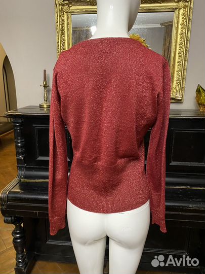 Кардиган s Lalique бордовый с люрексом шикарный