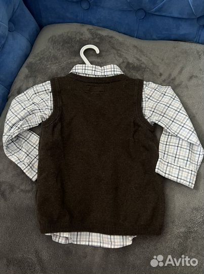 Комплект рубашка + джемпер H&M 80
