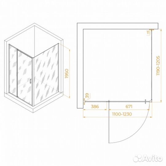 Душевой уголок RGW Passage PA-078B 110x120