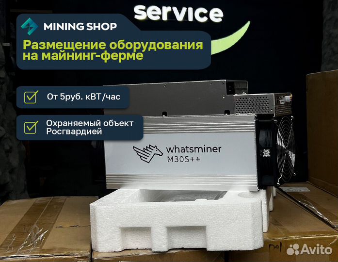 Асик Whatsminer M30S++ 106 TH