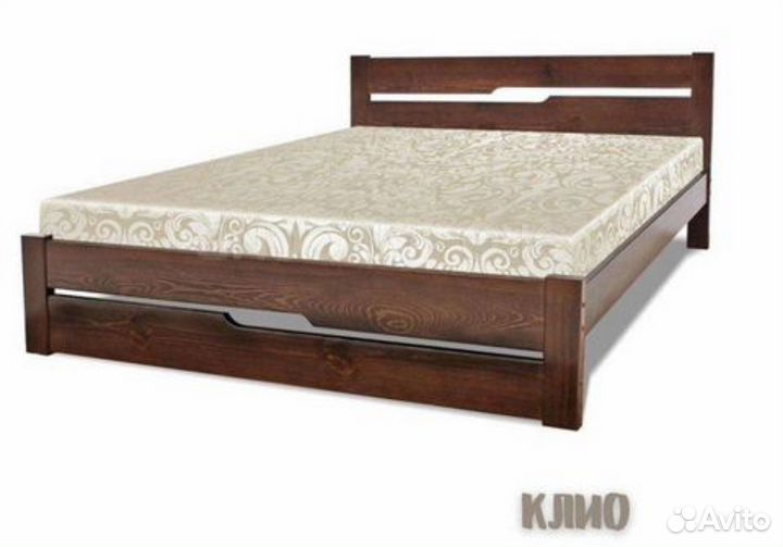 Кровать из массива дерева Клио любого размера