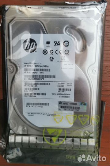 Жесткий диск hpe 500gb 7.2k SATA 6g 3.5