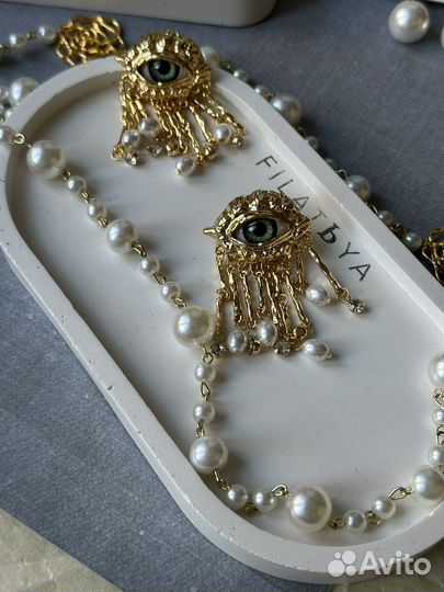 Серьги глаза око в стиле Скиапарели