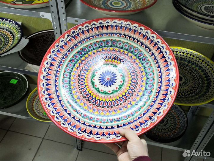 Тарелка ляган 42 см красная