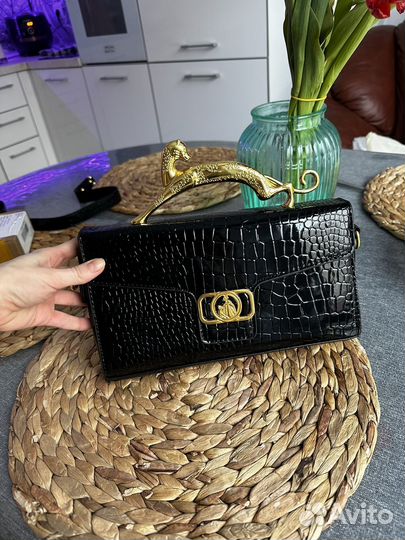 Клатч сумка с кошкой, пантера