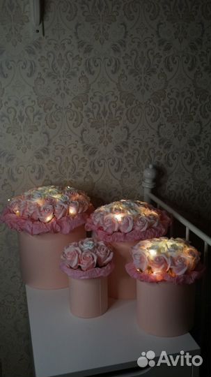 Букет из мыльных роз