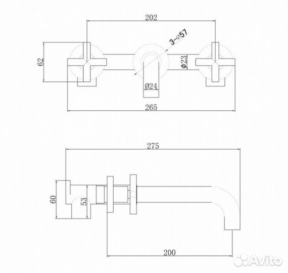 Смеситель для раковины Abber Weiss Kreis AF81121