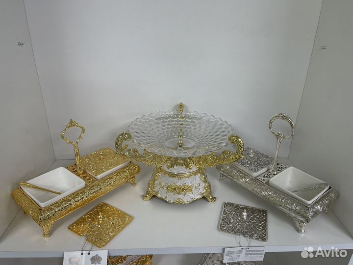 Мельхиоровая сахарница, варенница