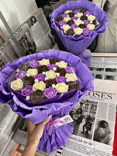 Съедобный букет/шоколадные розы / сладкий подарок