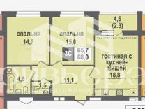 Дизайн проект 3 комнатной квартиры 65 кв м в кирпичном доме