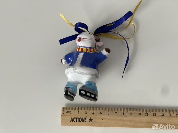 Новогодняя игрушка керамика