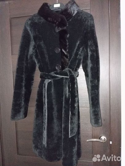 Шуба мутоновая с норкой