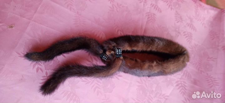 Зимняя повязка на голову, женская, норковая