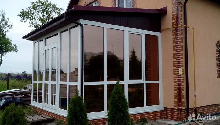 Остекление веранды с обшивкой