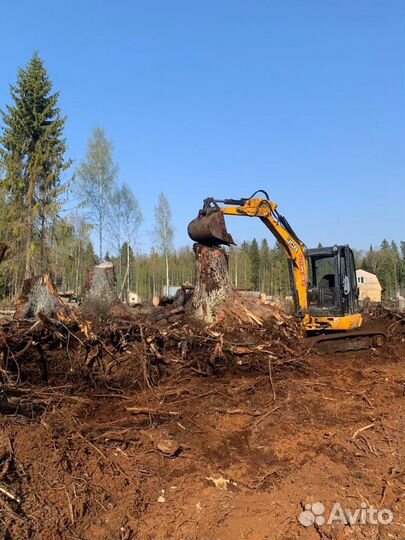 Аренда Мини экскаватор с Ямобур с Гидромолот JCB