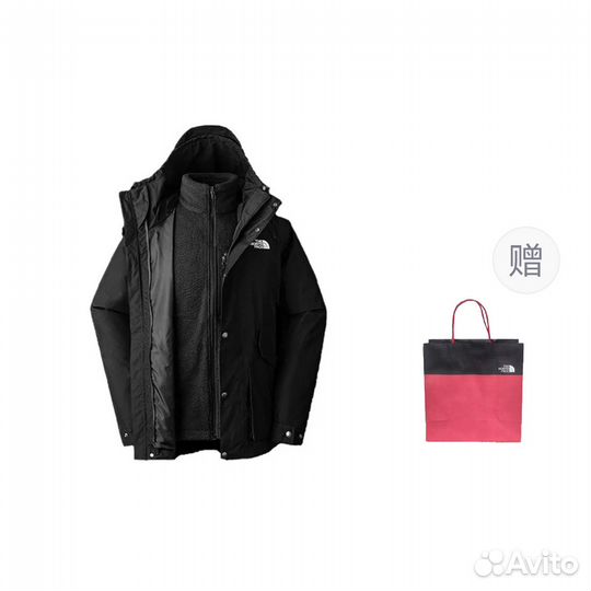 THE north face Windbreaker Jackets Men Black+Gift Bag (S)(44)