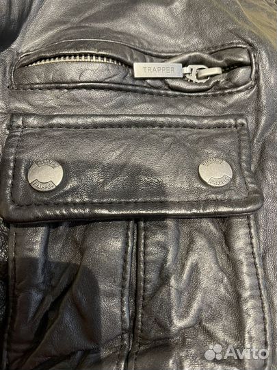 Кожаная куртка мужская 48 50