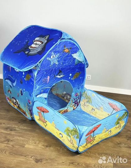 Игровой домик палатка с бассейном + шарики