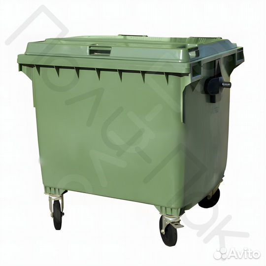 Пластиковый мусорный евроконтейнер 1100л R2103