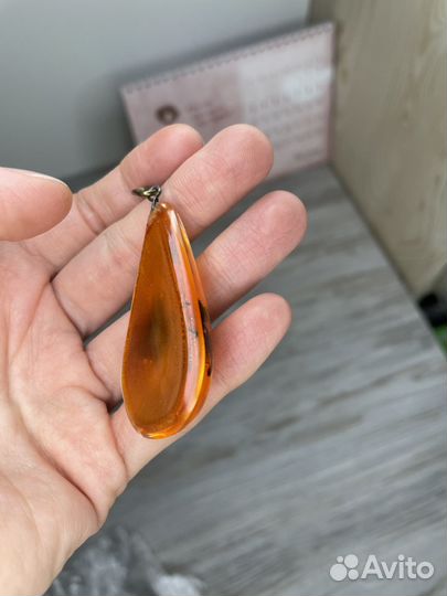 Кулон жук в янтаре СССР