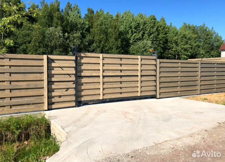 Откатные ворота 3500х2000мм