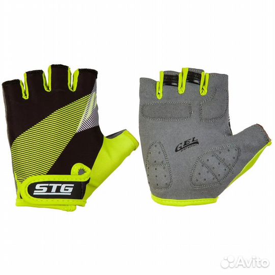 Велосипедные перчатки STG 911 p.S (черно-салатовы