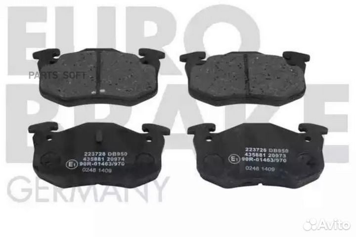 Eurobrake 5502223728 Колодки тормозные задн
