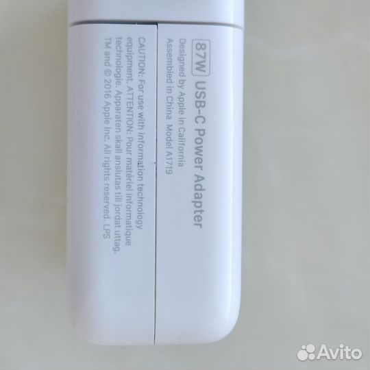 Блок питания Apple 87W USB-C (A1719) оригинал