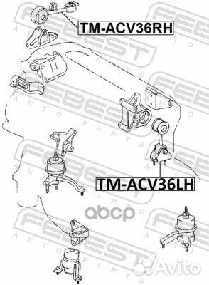 Опора двигателя toyota camry 01-06 правая tmacv