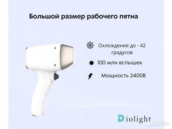 Диодный лазер Дио'Лайт 2400w, мощный аппарат