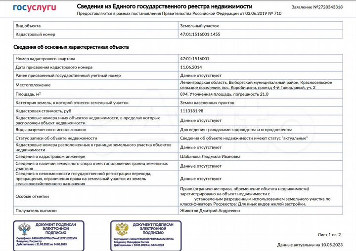 Участок 8,7 сот. (СНТ, ДНП)