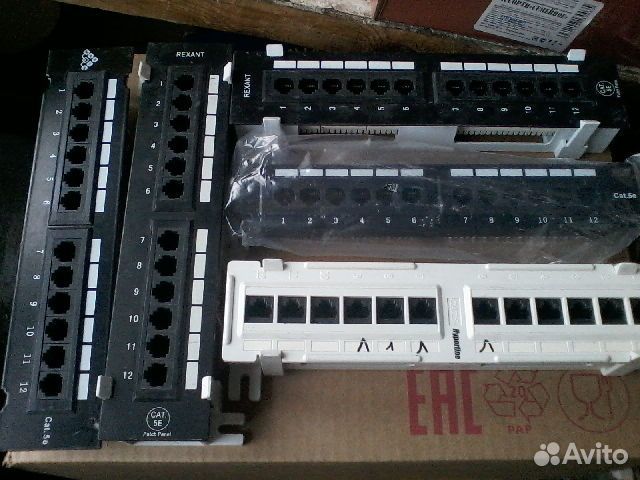 Патч панели бу на 24 и 12 разъемов категории 5е