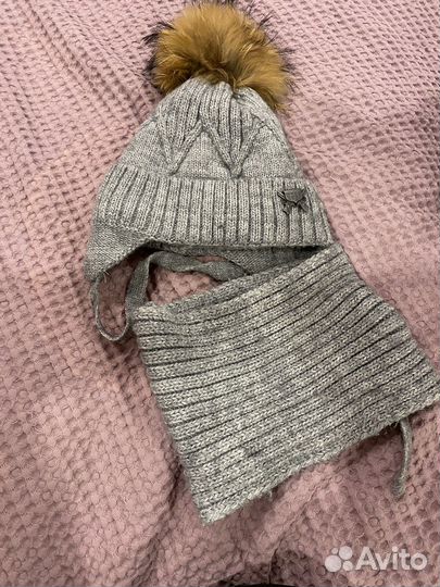 Комплект шапка и снуд для мальчика