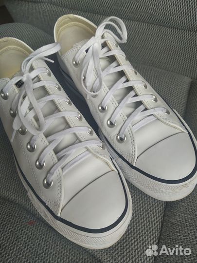 Кеды Converse Chuck Taylor Lift белые нат.кожа