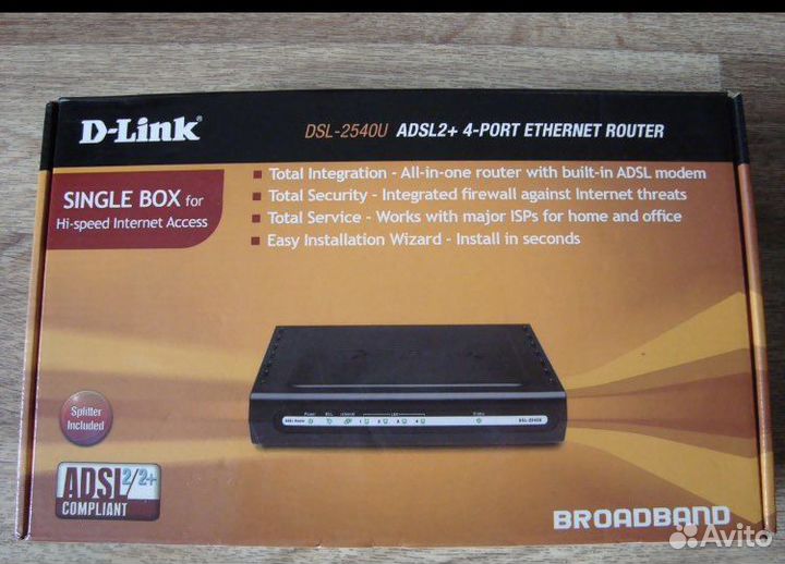 Роутер D-Link DSL-2540U новый модем