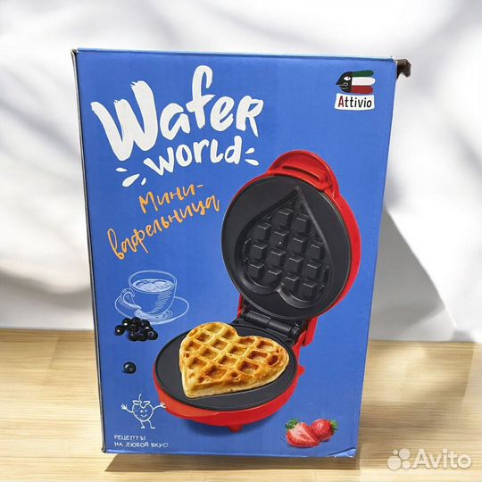 Вафельница Attivio Сердце HA-3603