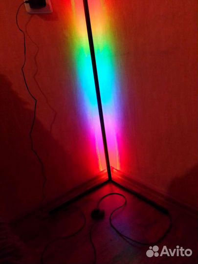 Угловой светодиодный торшер, напольная лампа RGB