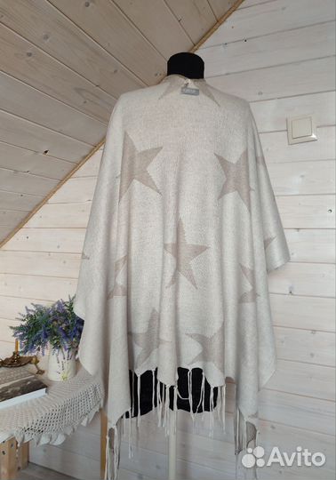 Пончо шарф палантин женский тёплый Германия
