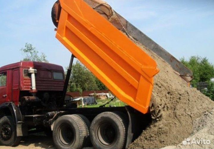 Песок серый, щебень, бут, окол, отсев