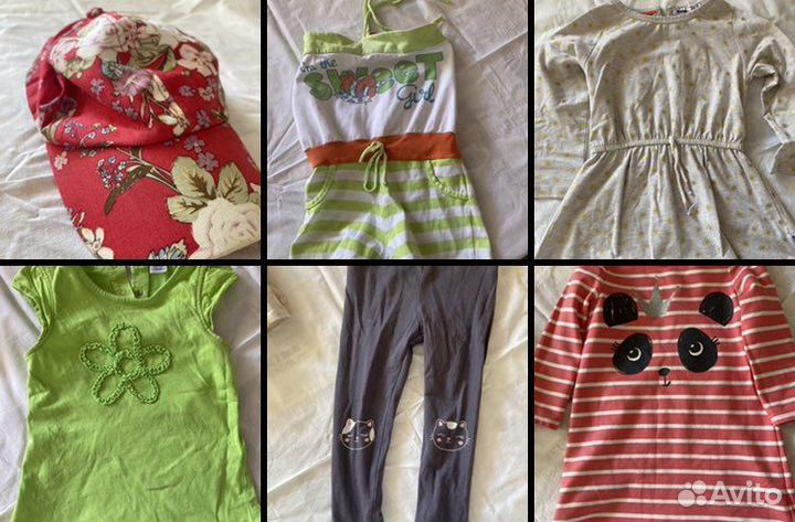 Вещи пакетом для девочки, 98 - 110